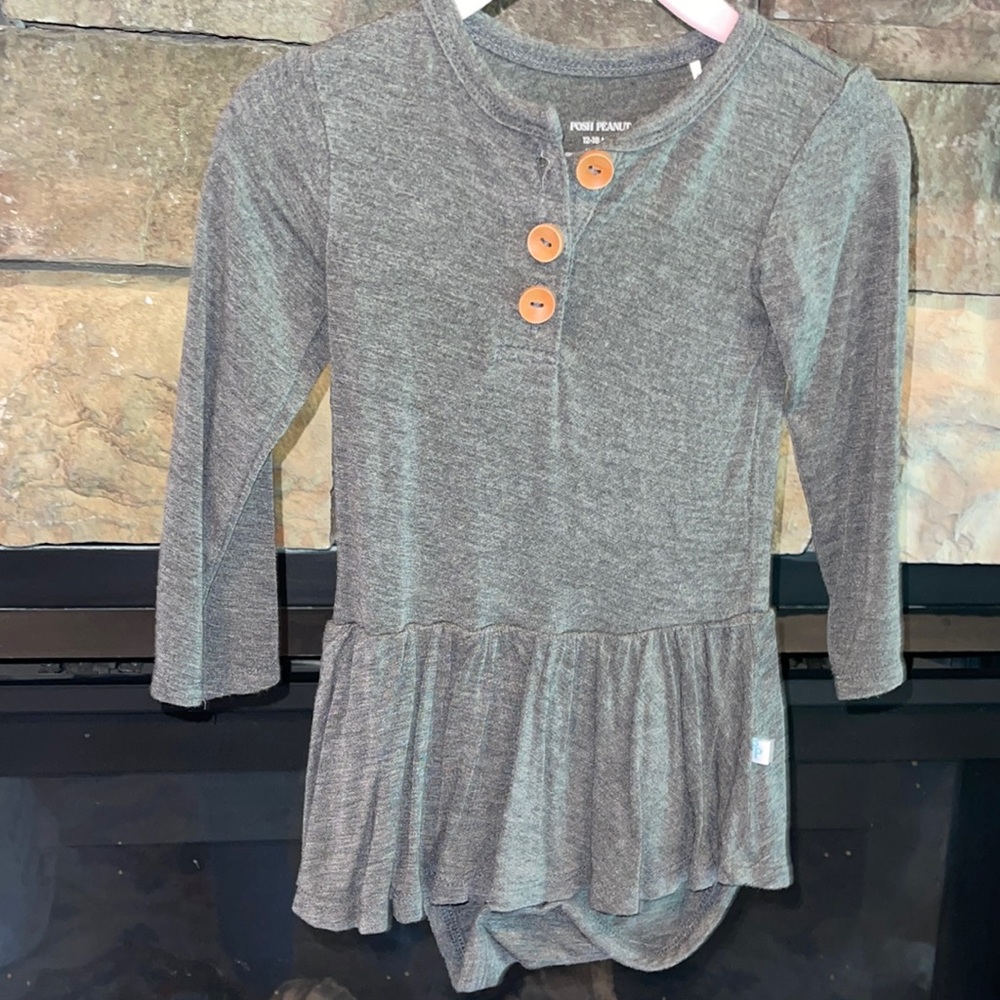 Posh Peanut gray Bodysuit Twirl